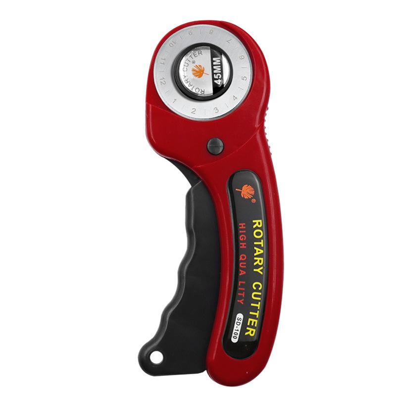 45mm Rotary Leather Cutter with Blades and Rubber Handle