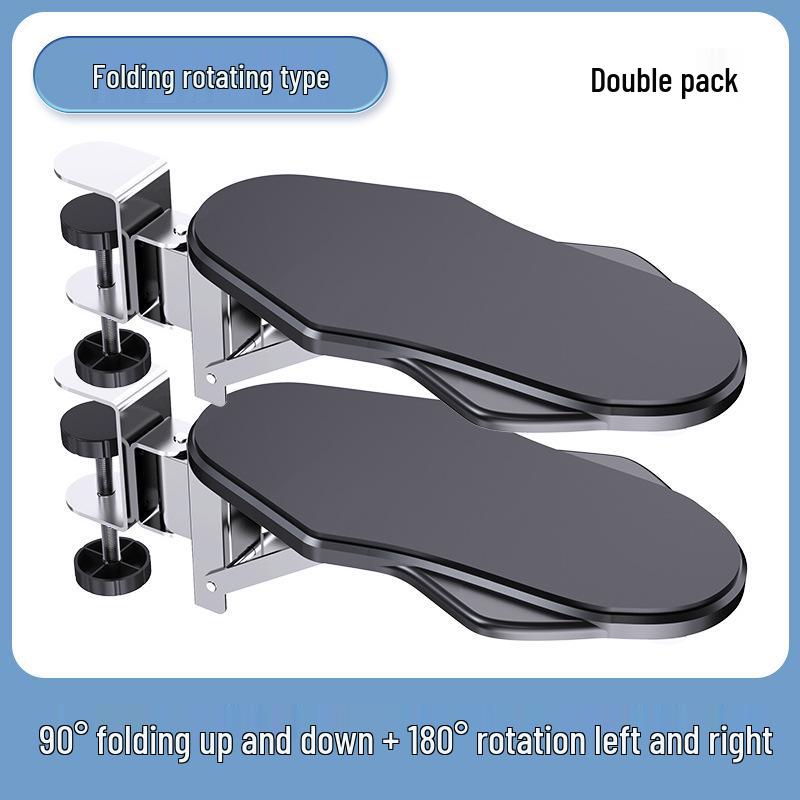 Folding Rotating Arm Support for Desk - Adjustable Elbow Rest for Home or Office