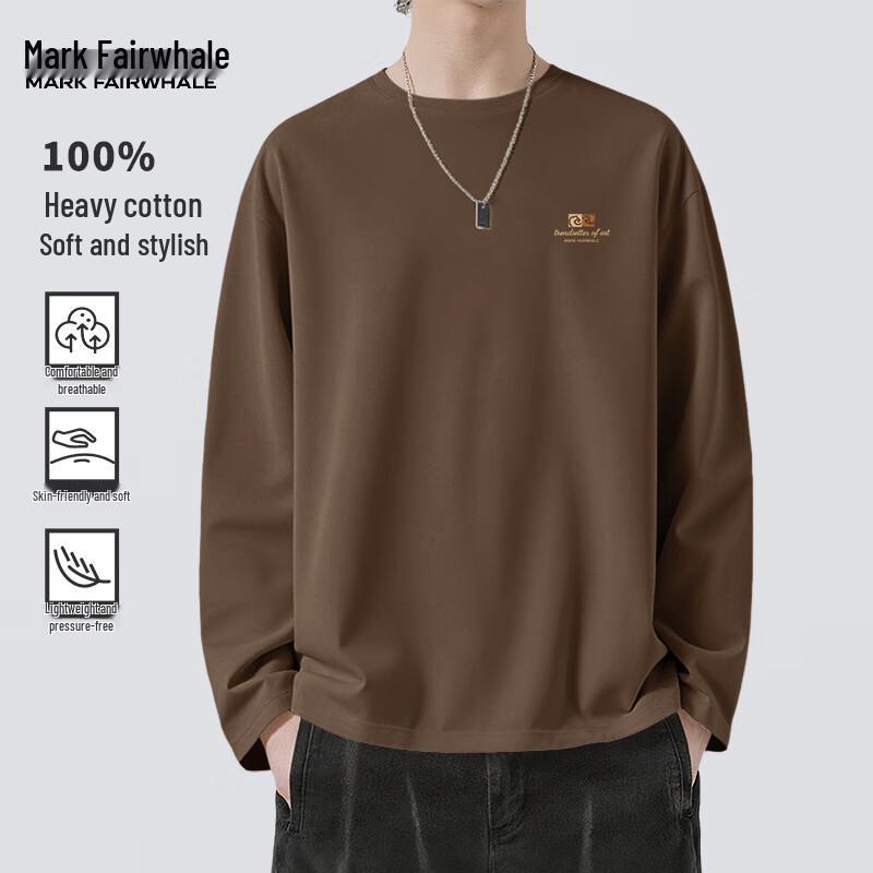 

Mark Fairwhale Men s Heavyweight Cotton Long Sleeve T-Shirt 2XL