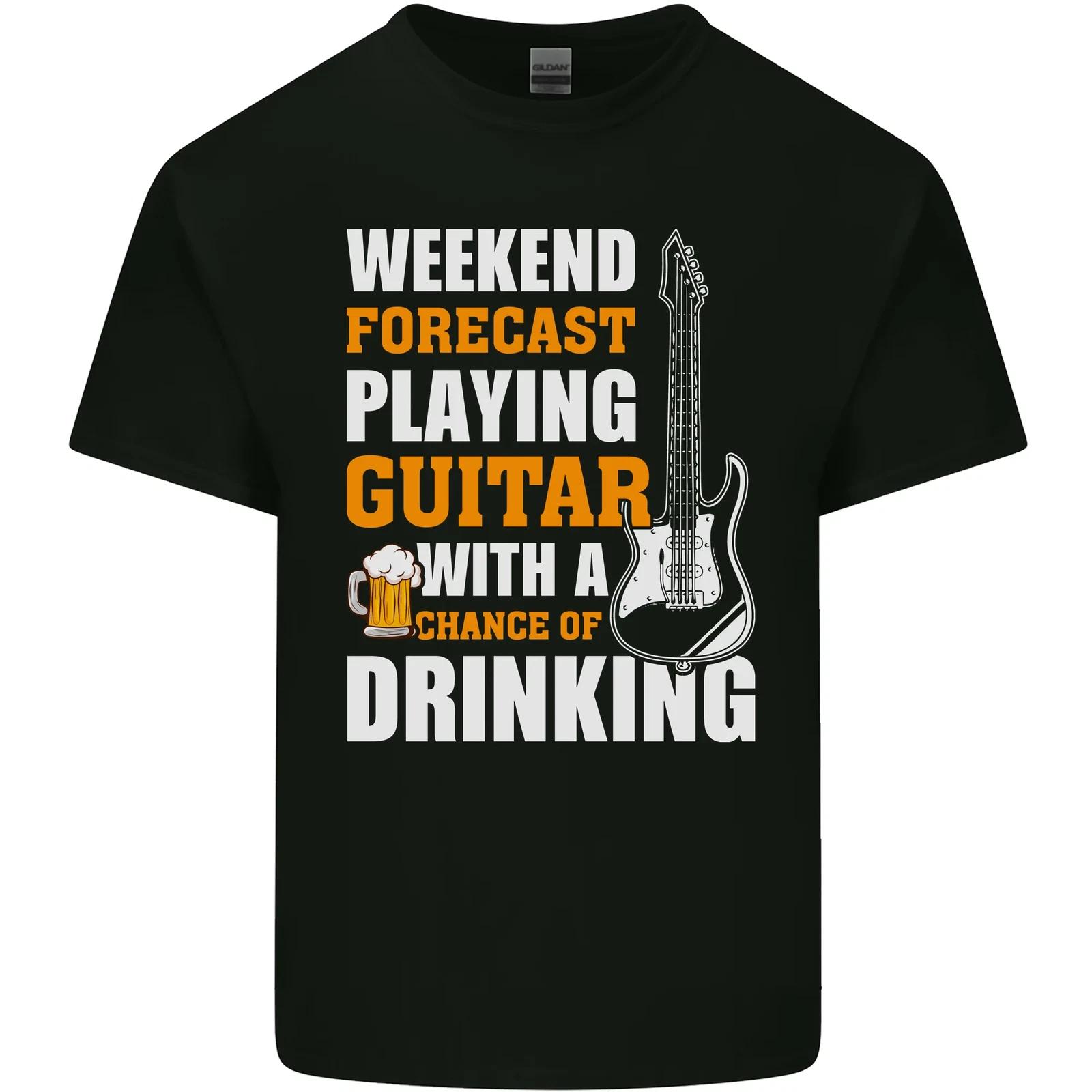 Guitar Forecast Funny Beer Alcohol Kids T-Shirt Childrens S