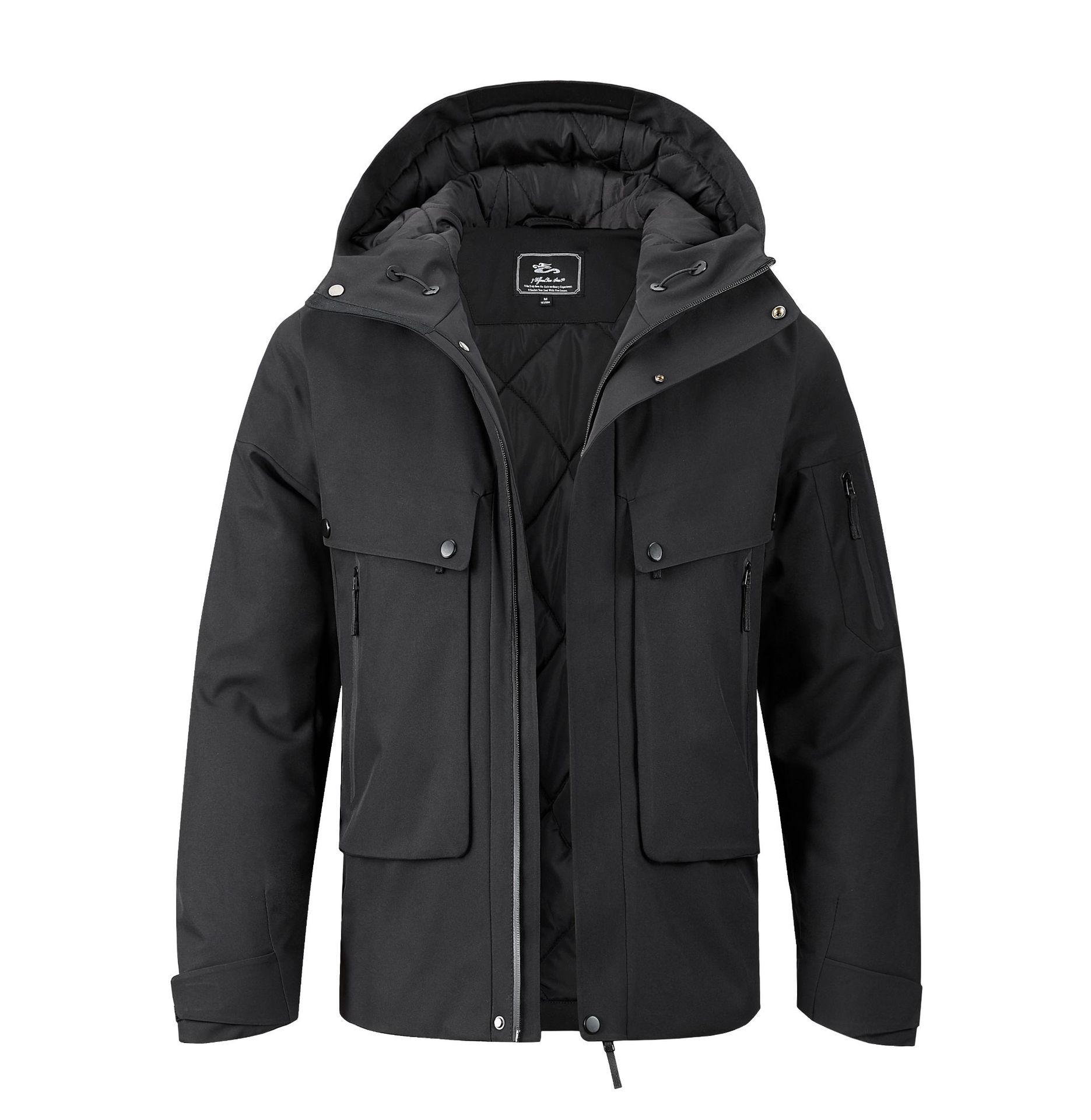 2024 Men s Windproof Waterproof Jacket for Spring, Autumn, and Winter Mountaineering L чёрный