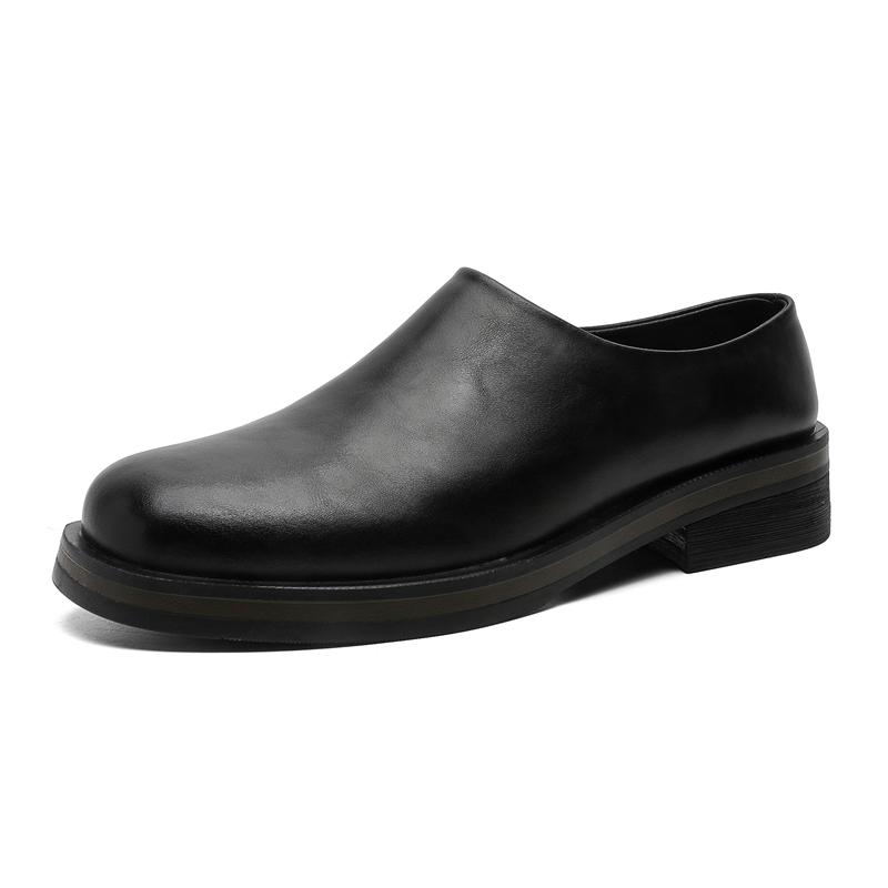 Fashion Fashionable Men's Casual Shoes Half-drag Thick-soled Commuter Boken Shoe Outdoor One-step Insole Height - Increasing Lazy Shoes