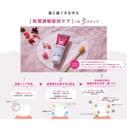 [Set of 3] Wakamoto Avanbees Sensitive Teeth Care/La France Mint Flavor, 80g X 3, Contains Live Lactic Acid Bacteria (WB2000), Anniversarich, Includes