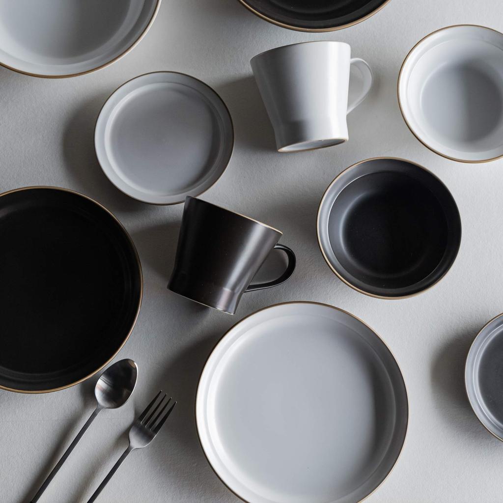 TAMAKI Single-Person Tableware Set (White): 350ml Mug, 300ml Small Bowl, and 700ml Curry & Pasta Plate (T-924952) [Parallel Import]