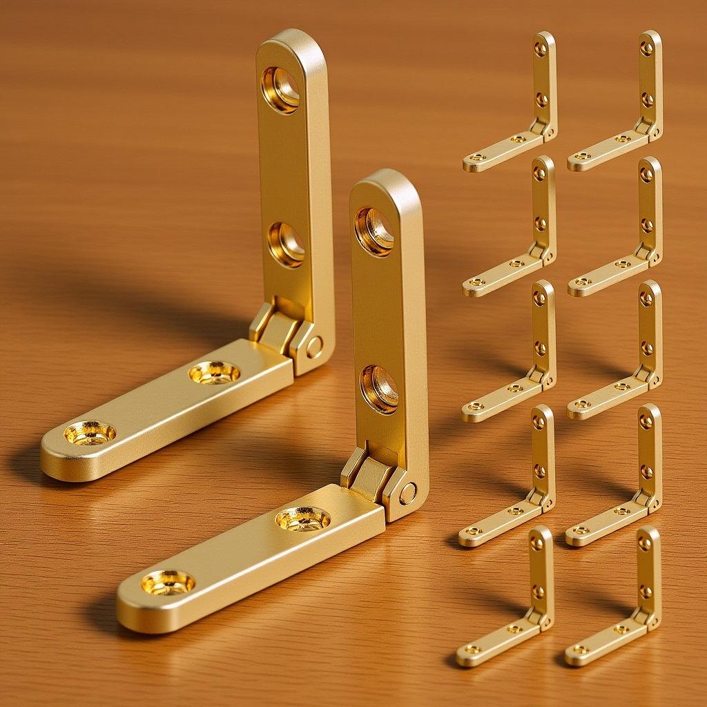 12Pcs Zinc Alloy 90 Degree Hinges for Wooden Box Chest Small Decorative Jewelry Box Cabinet Hardware Miniature Furniture Hinges