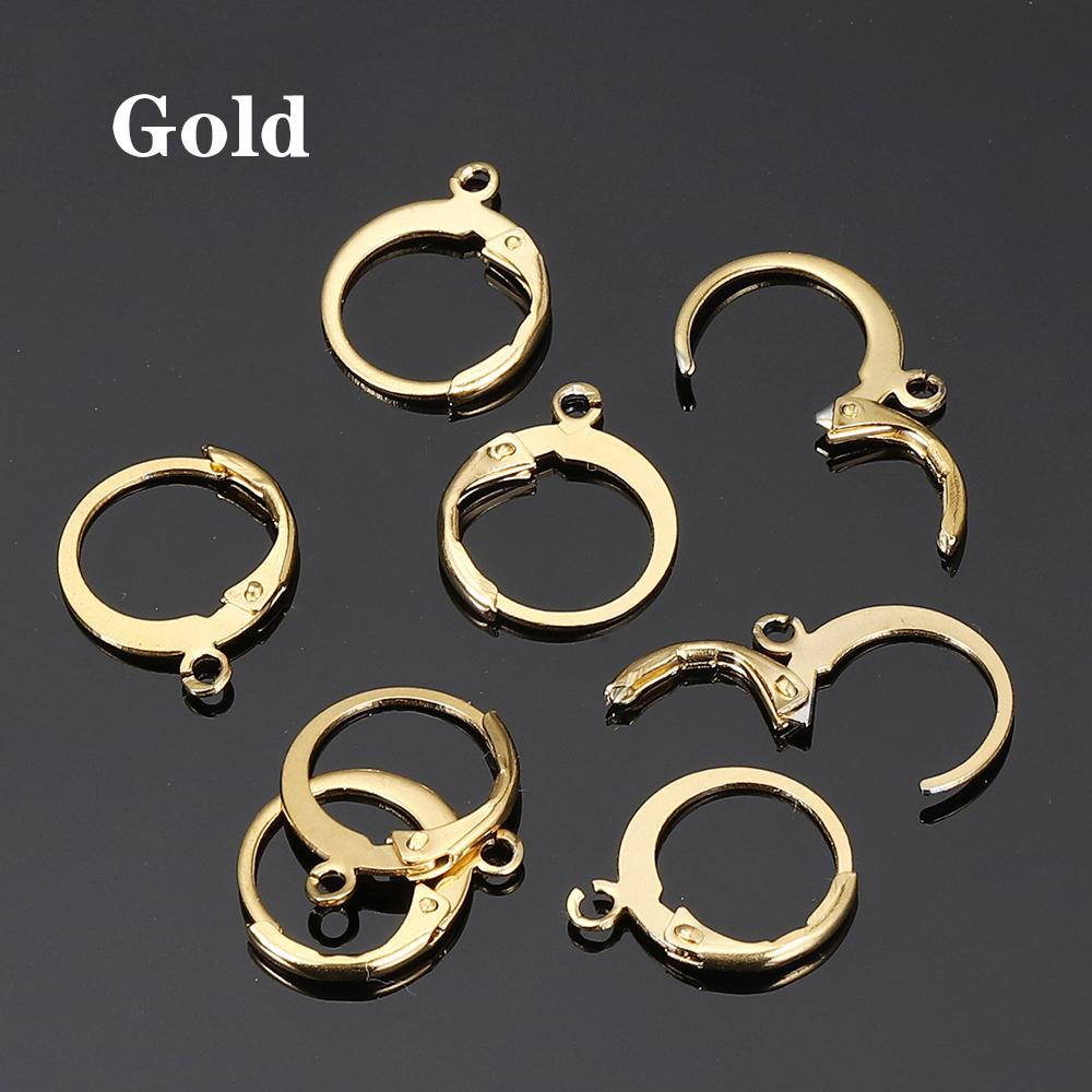 20pcs Stainless Steel Earring Hook French Earrings Earwire Ear Setting Base Accessories for Jewelry Making Components DIY Craft