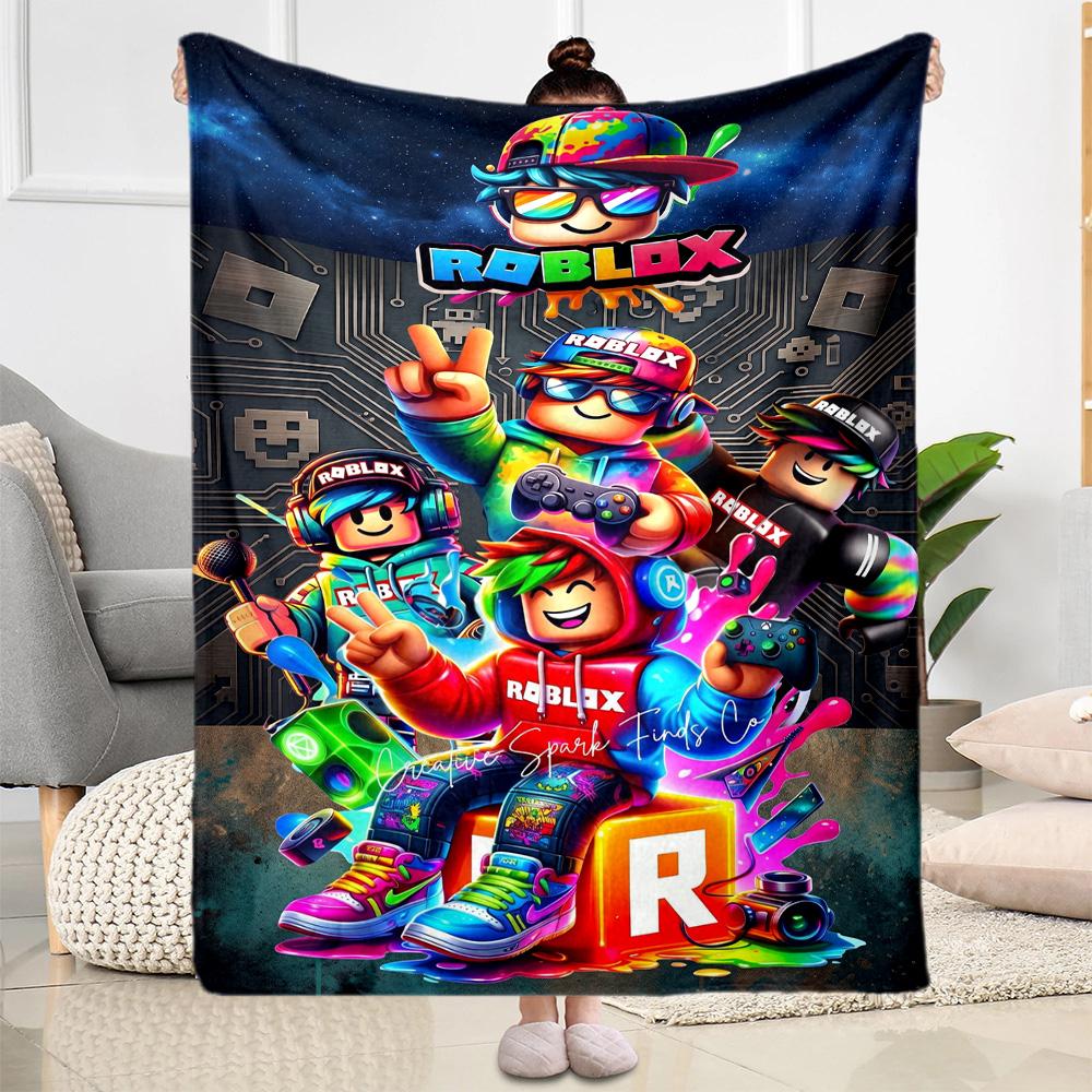 Roblox 68 Coperta Morbida e Accogliente Ottima per Letti Sedie Picnic Uso in Tutte le Stagioni Stampa Digitale Miglior Regalo di Festa per Amici Famiglia