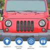 Car Headlight Lamp Circle Grille Front Turn Signal Light Circle Decoration Cover Stickers For Jeep Wrangler JK 2007-2017 Exterior Accessories
