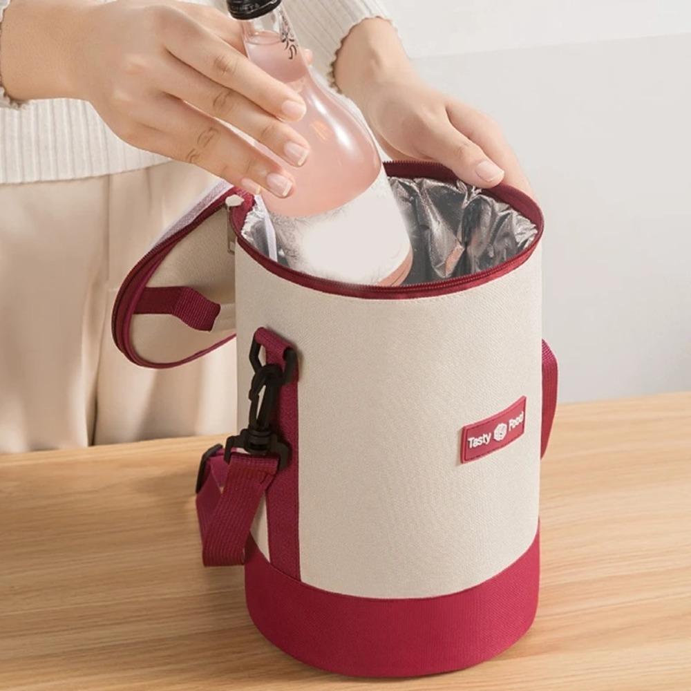 Portable Insulated Cooler Bag with Adjustable Shoulder Strap Picnic Dinner Container Lunch Bag