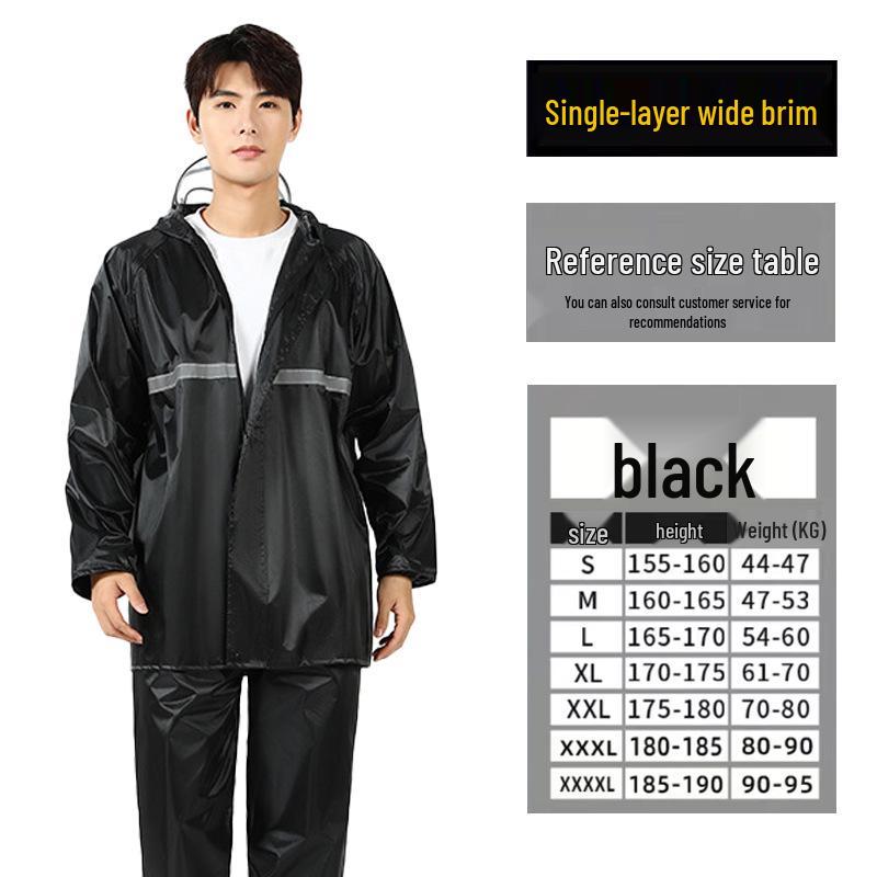 Full Body Stormproof Raincoat & Pants Set for Outdoor Cycling, Men's & Women's Split-Style Fishing Suit & Poncho