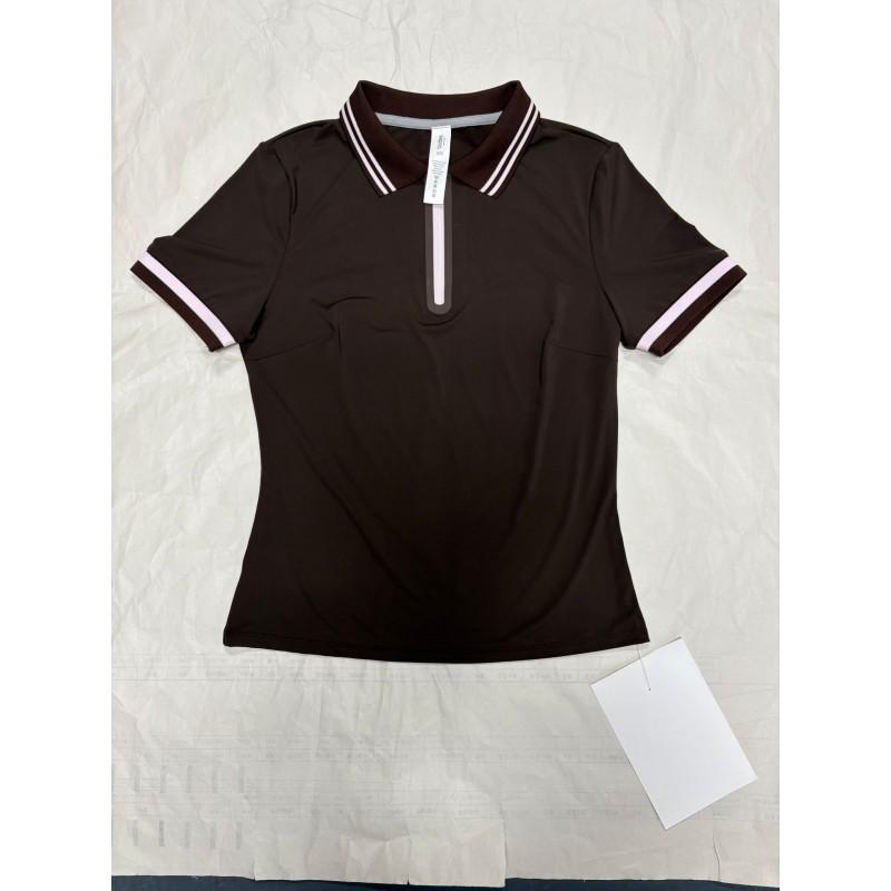 Womens Polo Shirts Yoga Running Lightweight Breathable Short Sleeve T-Shirts Women