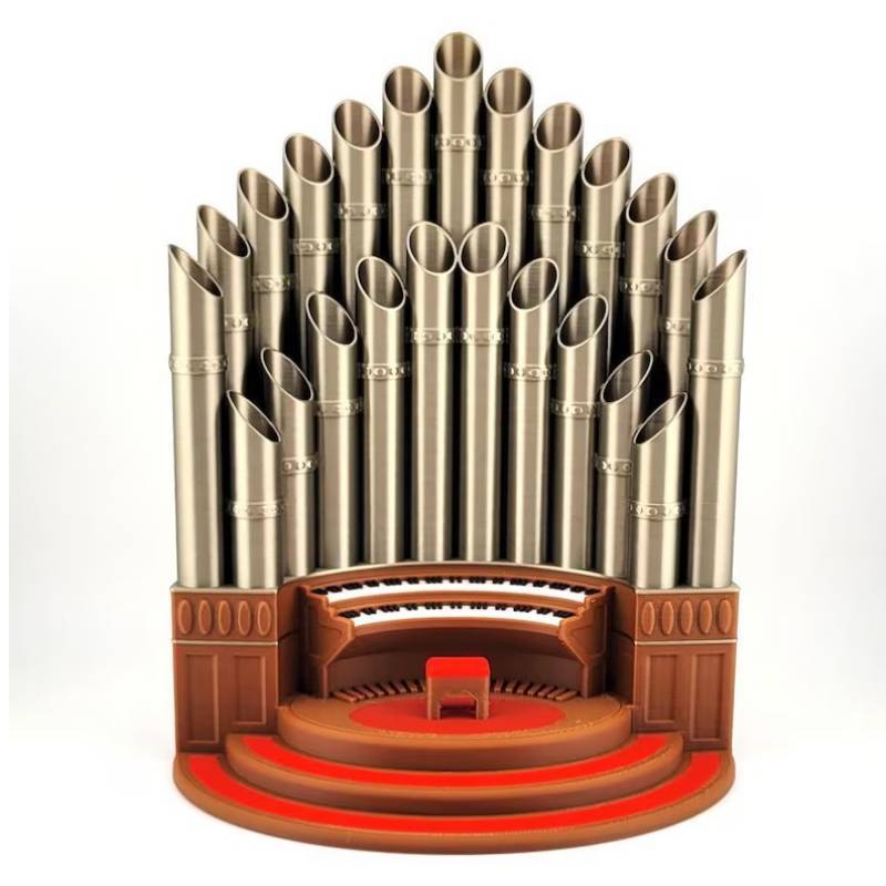 Traditional Chinese Style Pipe Organ Pen Holder With 3d Printed Model For Desk Organization
