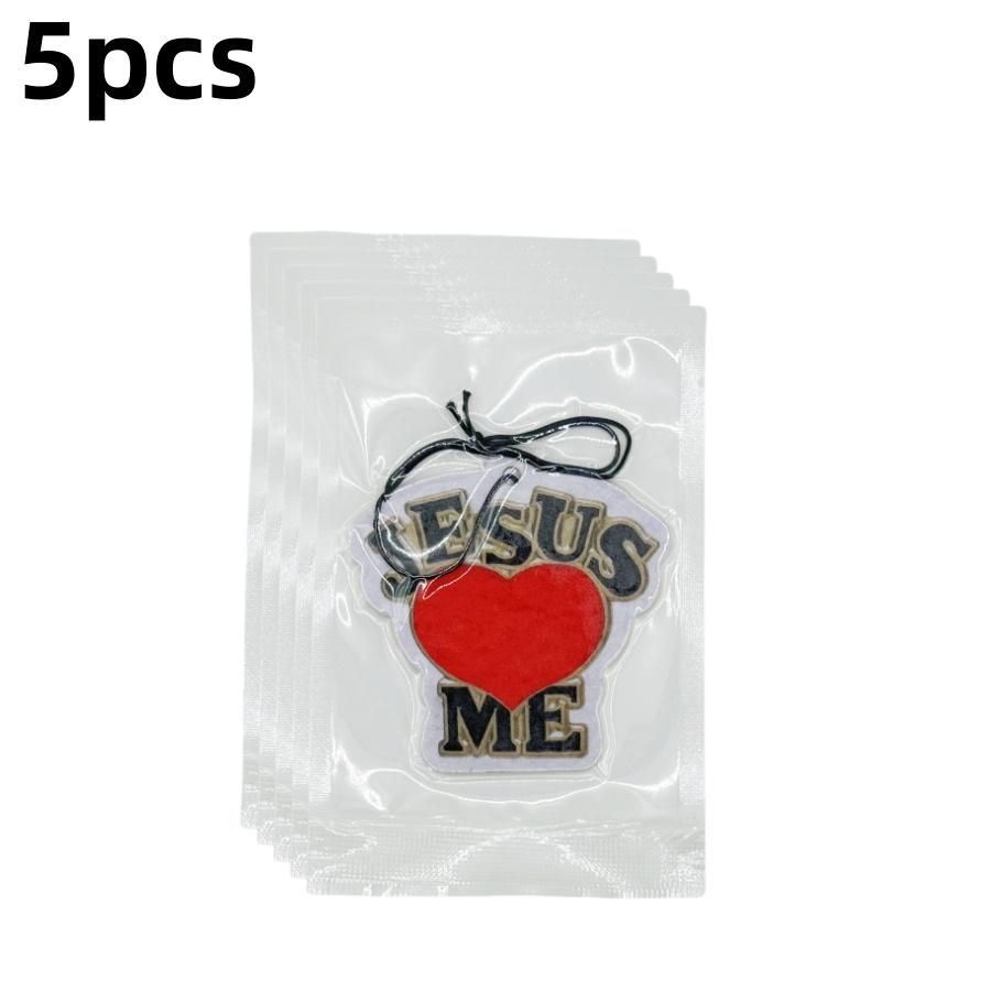 

5pcsJesus Car Air Freshener for Men and Women, Car Hanging Fragrance, Bathroom, Bedroom, Wardrobe, Shoe Cabinet, Fragrance Card,