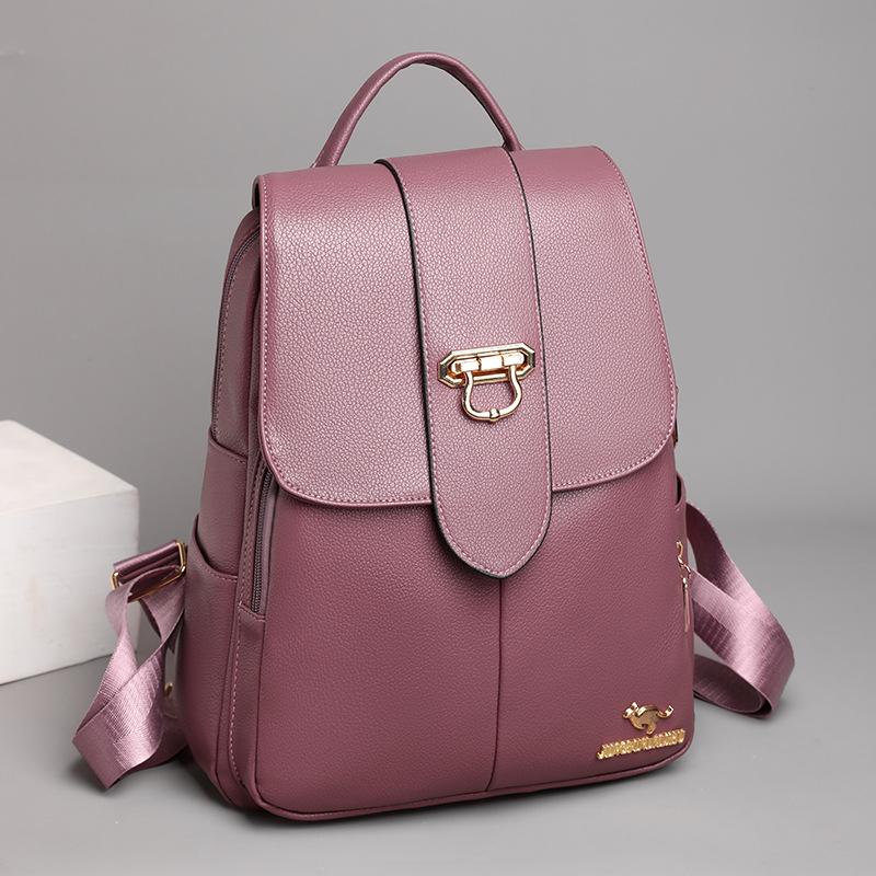 

Женский рюкзак большой емкости, повседневные сумки высокого качества, женские дорожные сумки, сумки на плечо для девочек светло-фиолетовый