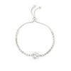 Colorful Zircon Butterfly Drawstring Bracelet Women's Cute Bow Knot Silver Adjustable Bracelet Fashion Birthday Jewelry Gift