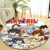1pc Fairy Tail1 Design Printed Area Round Carpet for Bedroom Living Room Home Decor Rugs Mat Non Slip Mat Rug for Bedside