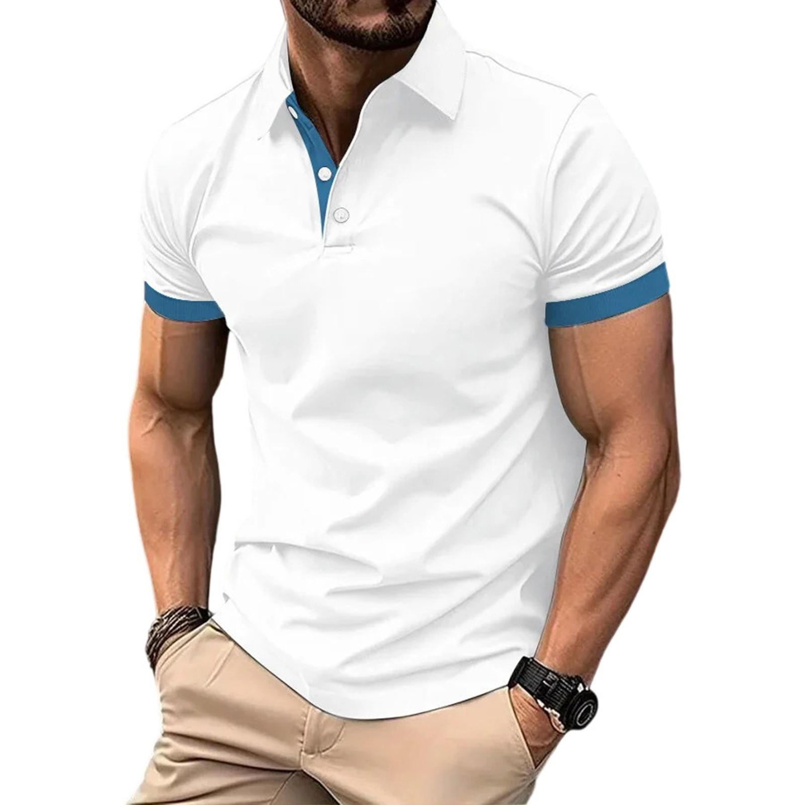 

Мужская летняя деловая футболка с дизайном из рифленой ленты, повседневная модная, большого размера, с коротким рукавом, для мужчин XL белый