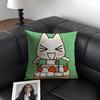 I-Inoue Toroo Cartoon Cushion Cover Natural Linen Organic Fabric Double-Sided Printing Sofa Home Decor Gift Pillow Case
