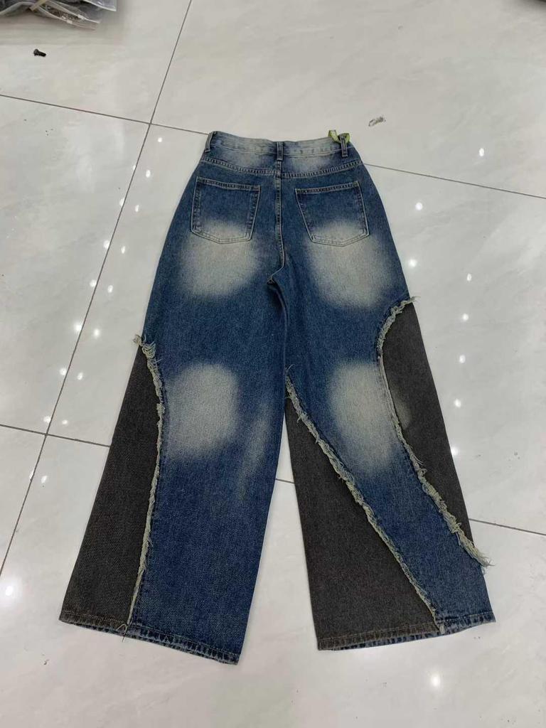 Women's Retro American Street Style Wide-Leg Jeans