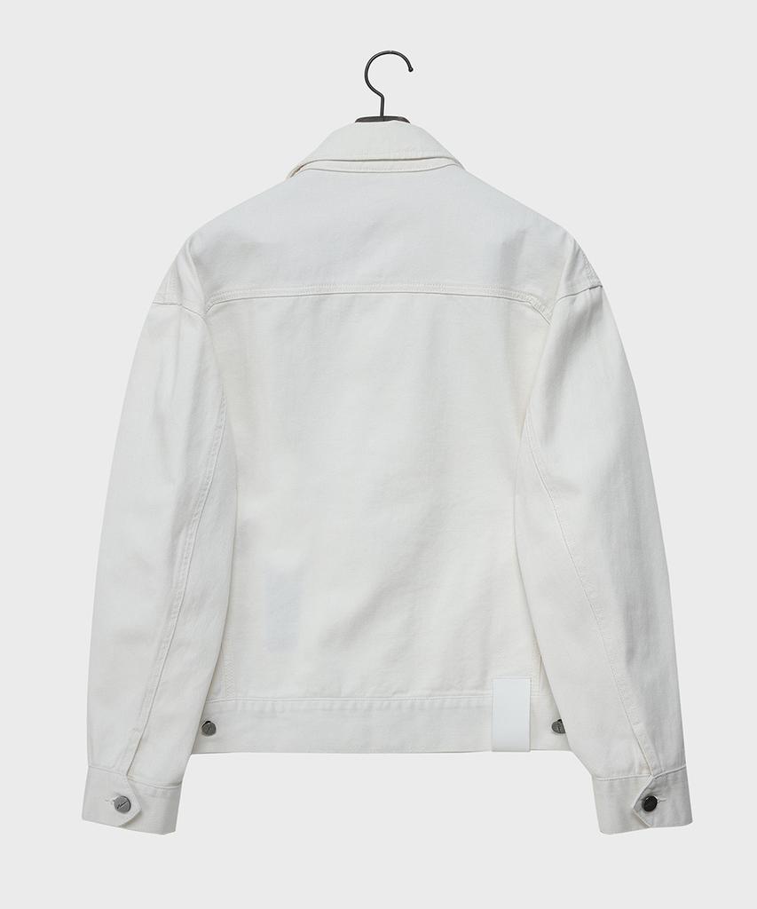 Noirer Oversized Crop Denim Jacket (Cream)