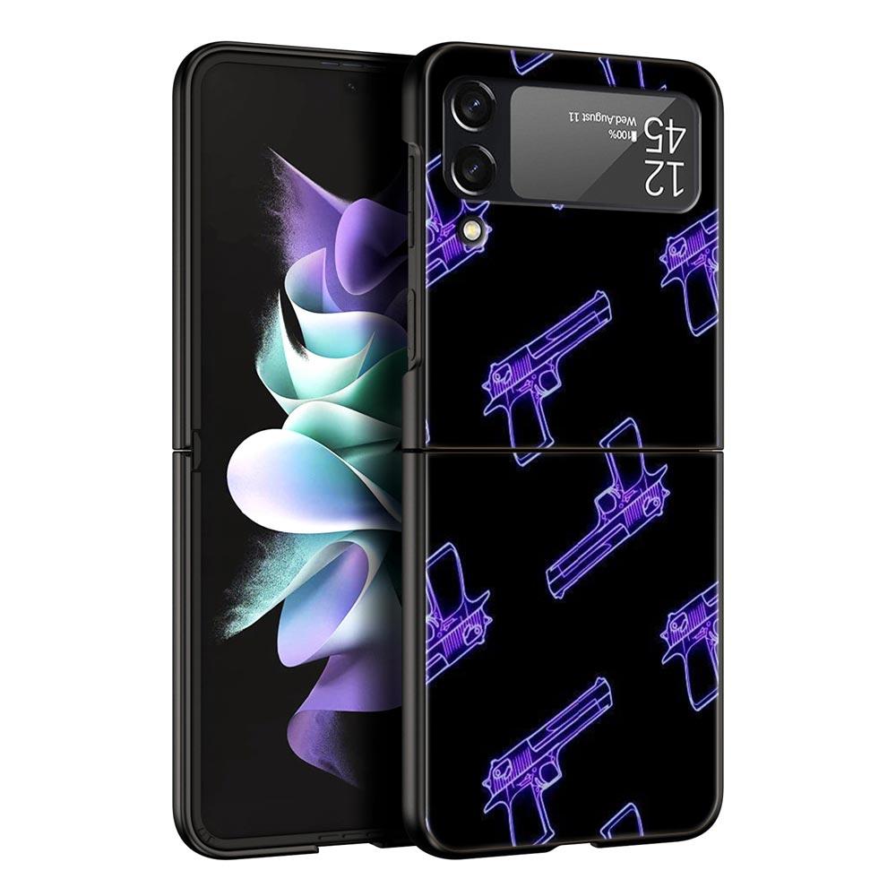 infinity on Purple Phone Case for Samsung Galaxy Z Flip 3 4 5 Folding Shell For Samsung Z Flip3 Flip4 Hard Fundas Bumper Cover