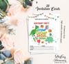 Darling Souvenir White Birthday Invitation Card Printable Fill or Write In Blank Invites Party Supplies Pack Of 28 5 X 7