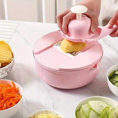12-in-1 Kitchen Multi-Functional Vegetable Chopper Carrots Potatoes Manually Cut Shred Slicer Radish Grater Kitchen Tools Vegetable Cutter
