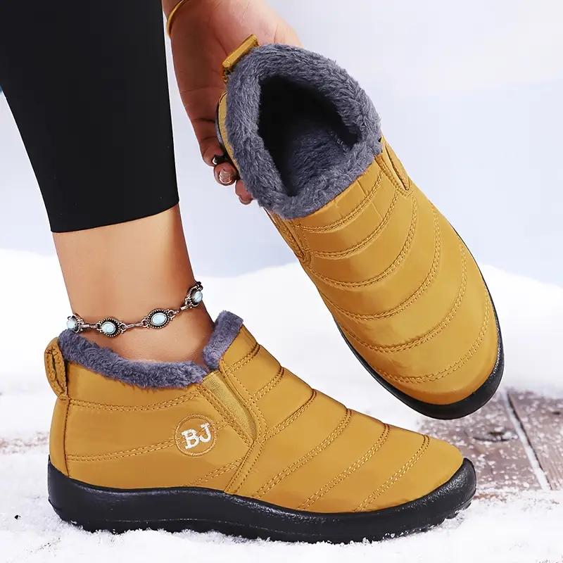 Fashion Women Snow Boots Fashion Outdoor Unisex Shoes Slip on Comfortable Platform Shoes for Women Waterproof Plush Winter Ankle Boots