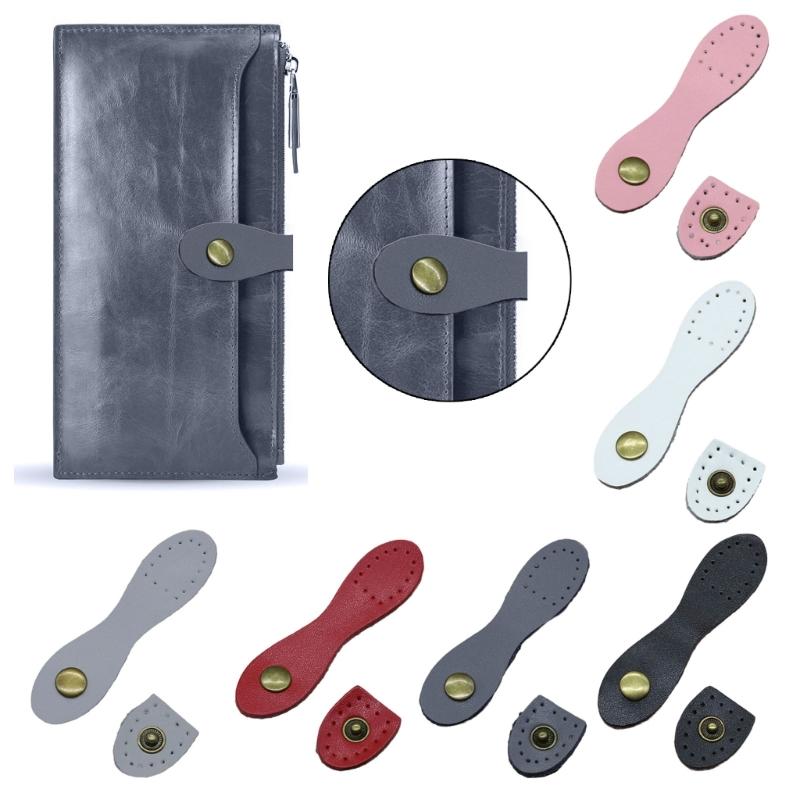 10 Pcs Sew On Leather Snap Buckles Practical Snap Button Closure Leather Purse Closure Fasteners with Sewing Holes