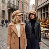Solid Color Beret Hat Windproof Painter Caps Fashion Newsboy Hat  Autumn Winter