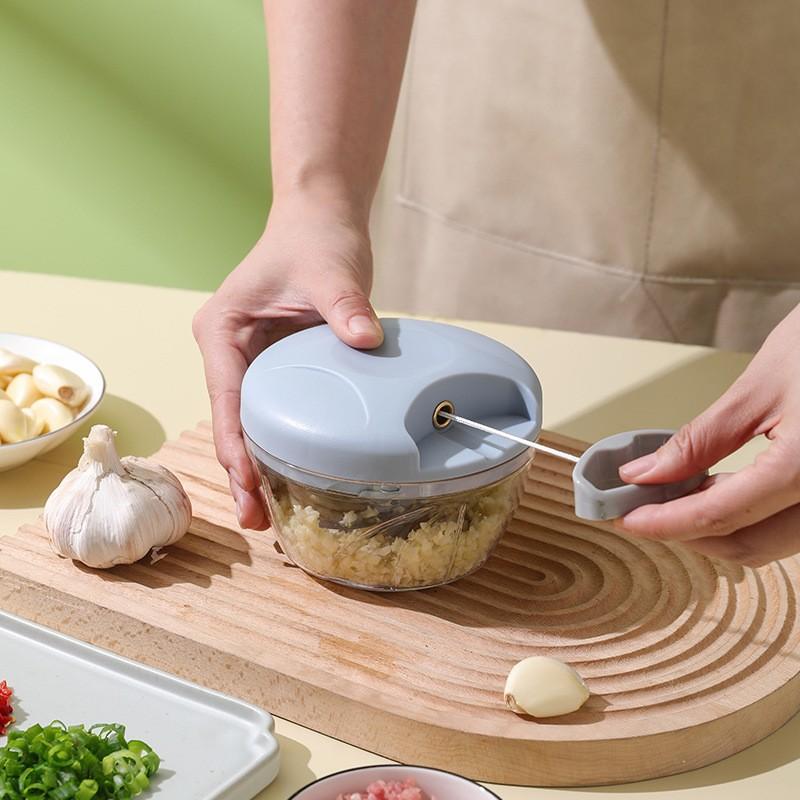 500ML Home Garlic Press Manual Mincer Garlic Crusher Garlic Paste Grinder Meat Mincer Multi-Function Baby Food Processor Blender