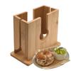 Suporte Fatiador de Bagel Madeira Antiderrapante Corte sem Esforço Ranhura Cortador de Pão Gadget de Cozinha Fatia de Bagel Suporte de Fixação para Cozinha