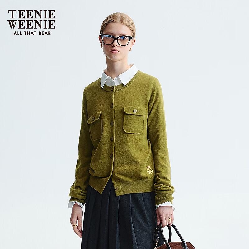 Teenie Weenie Women's Yak Blend Round Neck Cardigan