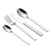 Stainless Steel Flat Handle Cutlery Set Restaurant Hotel Dining Steak Knife Dessert Spoon Fork 5-Piece