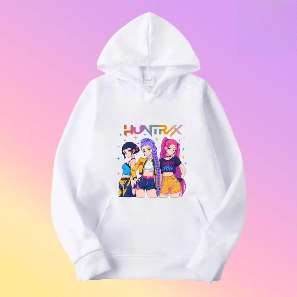 Película KPop Cazadores de Demonios Saja Sudadera con Capucha Ropa de Mujer Tendencia Moda Coreana Streetwear Casual Sudadera Oversize