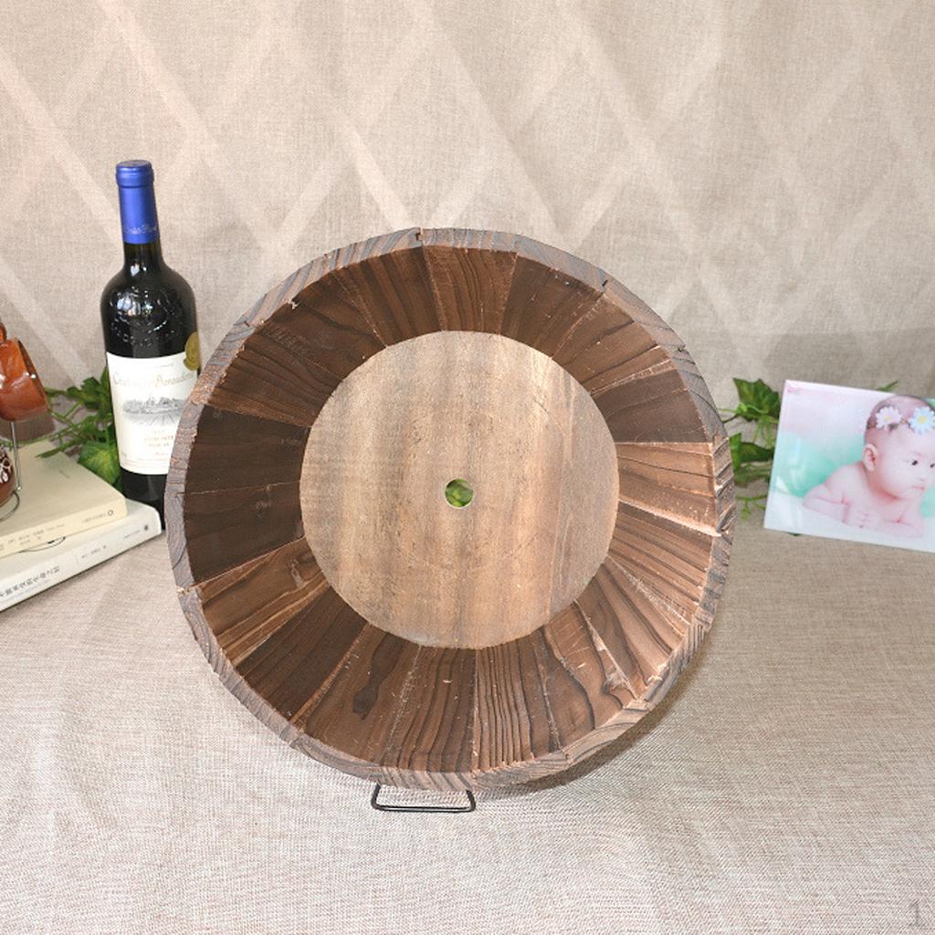 Barrel Planter Pot Wooden Patio and