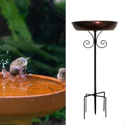 Bird Bath Feeder Ornament Iron Decoration Drinker Plate Garden Birdbath Birdfeeder for Home