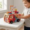 Wooden Assembly Fire Truck Fine Motor Skills Screwon Building HandEye Coordination