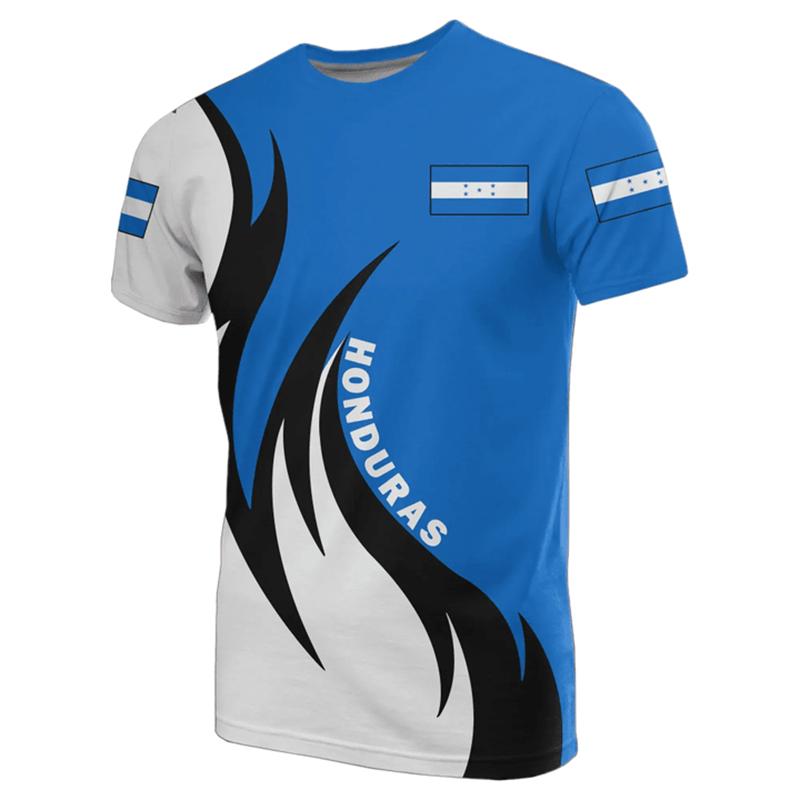 Honduras Flag Map 3D Printed T Shirt for Men Clothes Fashion Male T-Shirt National Emblem Tshirt Independence Day Tee Women Tops