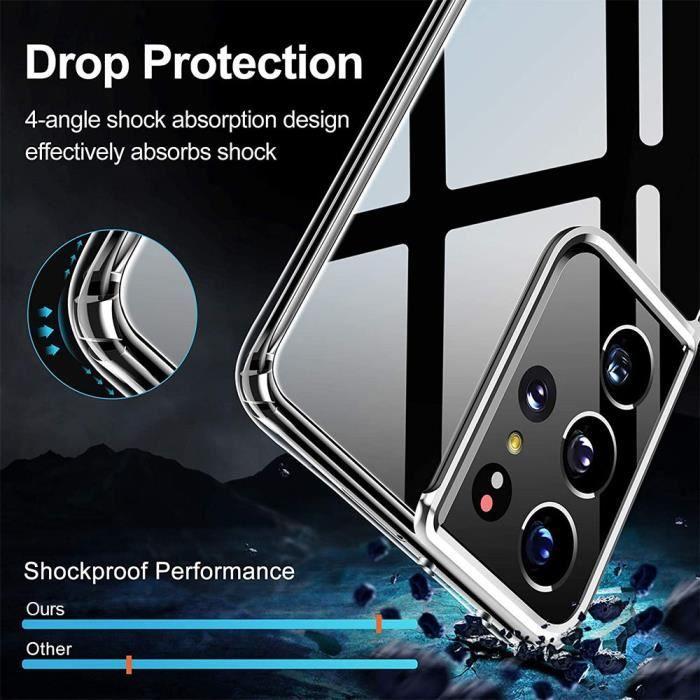 Coque et Verres Trempés - Samsung - S21 Ultra - TPU Souple - Résistant aux Chocs - Ultra Slim