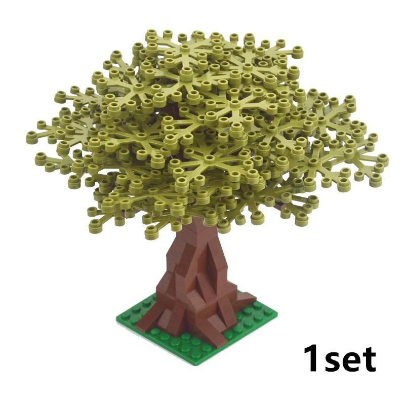 City Friend Accessories MOC Building Blocks Plant Bush Tree Flower Grass DIY House Parts Creative Bricks 3471 30176 32607 Toys