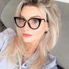 Glasses Female Blue Light Glasses Spectacle Feline Retro Eye Clear Filter Presbyopic Transparent Ladies Classic Computer Cat's Comfort Presbyopic