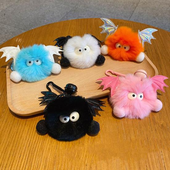 Keychain Pendant Cartoon Doll Charm with Wings Plush Key Chain Versatile Decoration Keys Backpack