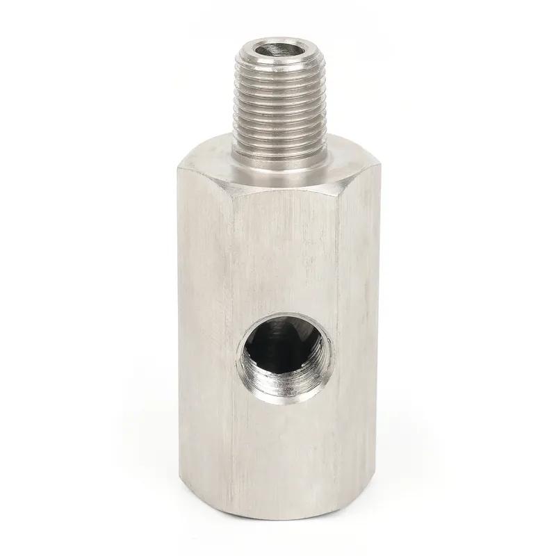 Neuer Seitenloch-Öldruckschalter-Stecker 1/8 NPT Buchse auf 1/4NPT 1/8NPT 1/8BSPT M10 M12 M14*1.5 Zuleitungsleitung Messgerät T-Stück Adapter