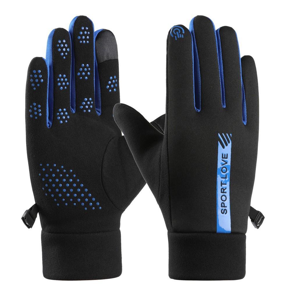 Men and Women Water Proof Wind Proof  Cold Proof Plus Velvet Touch Screen Warm Gloves Couple Cycling Sports Travel Outdoor