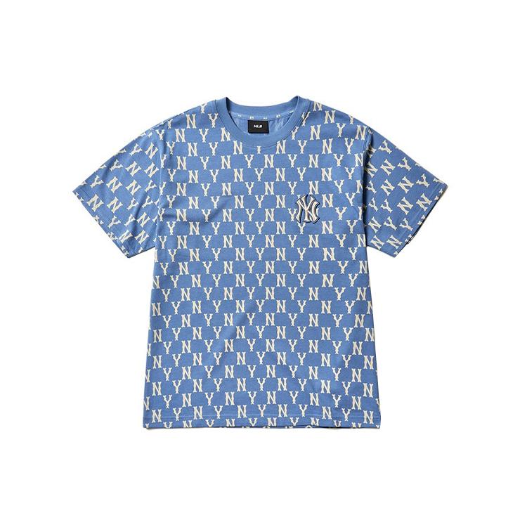 New MLB New York Yankees T Shirt Unisex Blue 3ATSM0114-50BLD