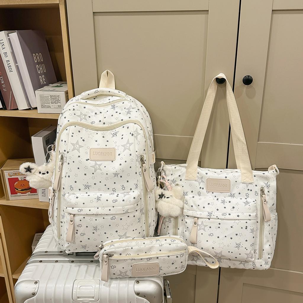 Schoolbag Japanese ins new high-value fresh and sweet star make-up bag women's light travel large-capacity backpack