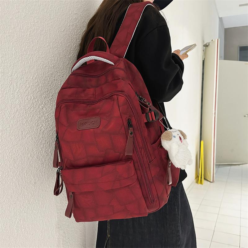 Stone Texture Pattern Student's Schoolbag Large Capacity Unisex Backpack
