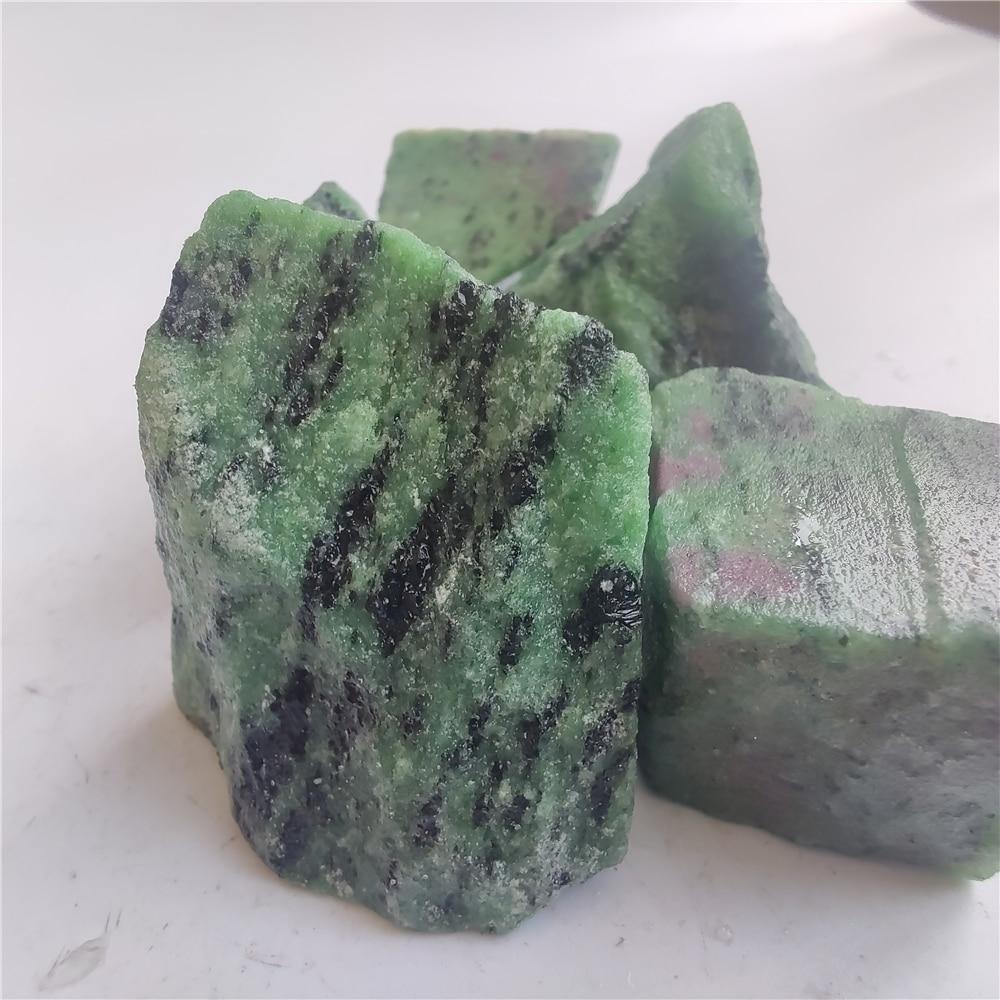 Natural Epidote Mineral Fuchsite Crystal Stone Rock Chips Specimen Healing Collection Natural Crystal Fish Tank Stone