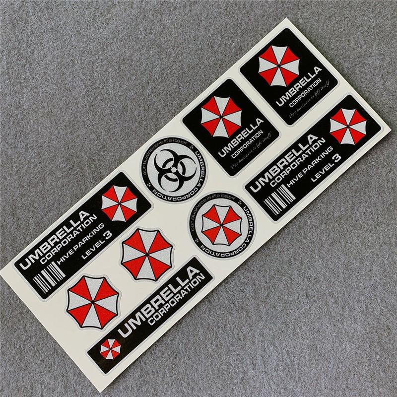 Наклейка на мотоцикл/автомобіль Resident Evil Umbrella: Водонепроникна та міцна наклейка